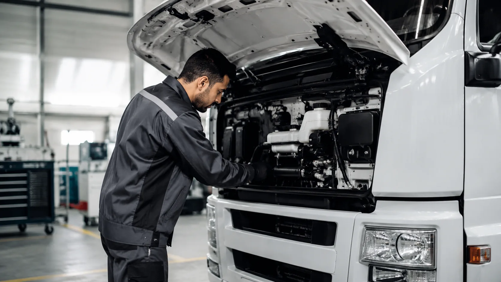 Perawatan Mitsubishi Fuso sebagai ilustrasi keputusan mempertahankan atau mengganti truk lama